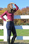 Signature Mid-Waist Winter Breech | Navy + Navy | Side Phone Pocket