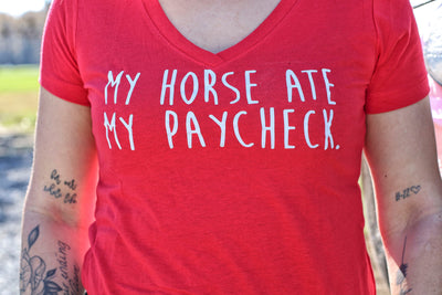 Favorite Tee | V-Neck | Paycheck Problems (Military Green)