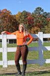 Signature Mid-Waist Winter Breech | Mocha + Mocha | Side Phone Pocket