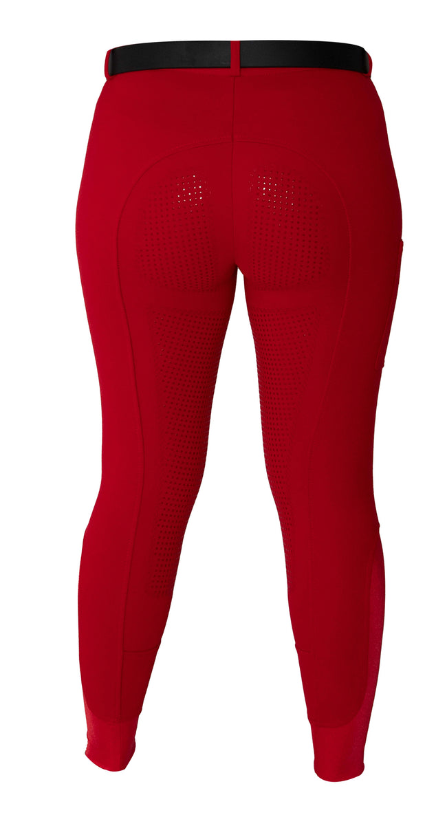 Curvy Mare | Winter Breech | Red + Red | Side Phone Pocket