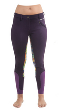 Curvy Mare | High-Waist Breech | Purple + Painted Ponies | Side Pocket