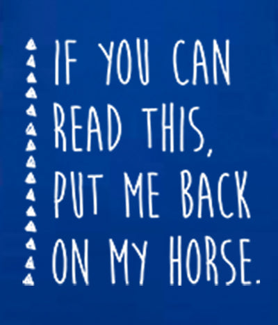 Favorite Tee | Scoop Neck | “Put Me Back on My Horse" Royal Blue